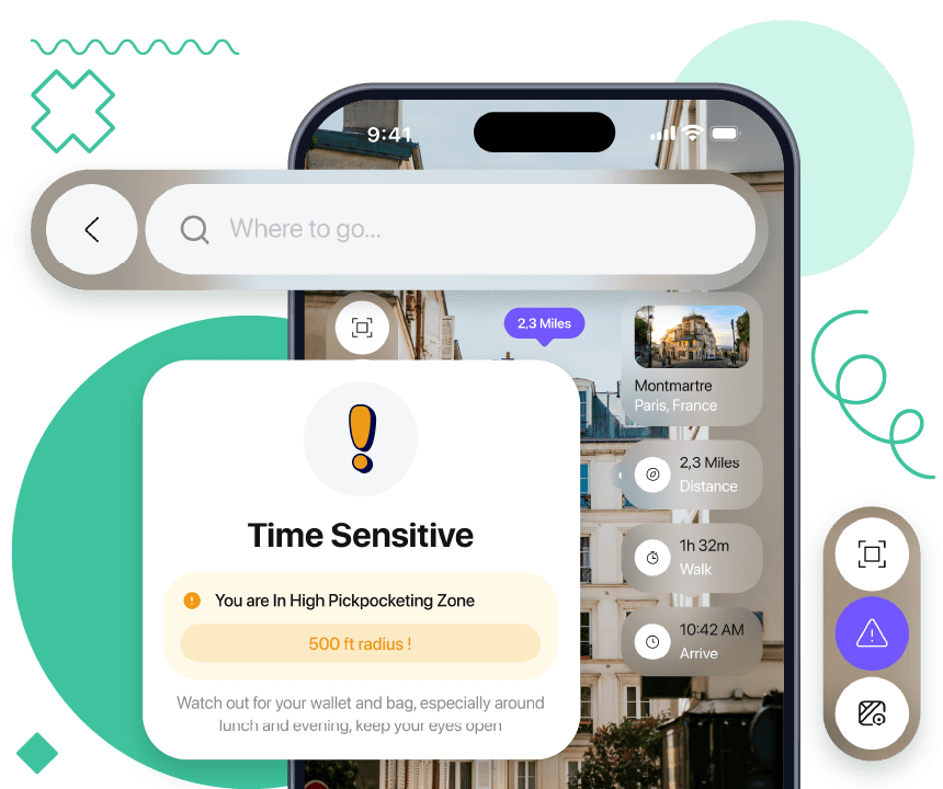 Review destination safety context