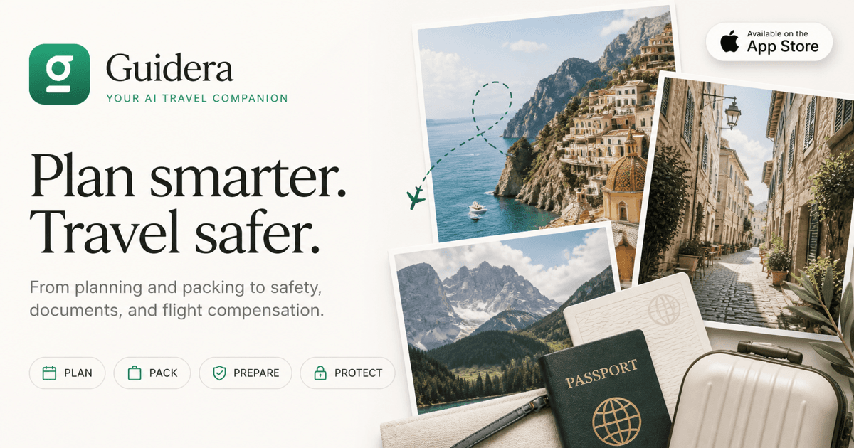 Download Guidera on the App Store — Plan smarter. Travel safer.